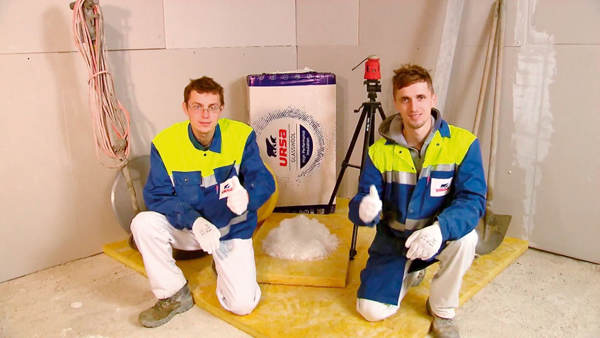 Vata minerală de sticlă URSA protejează pardoselile